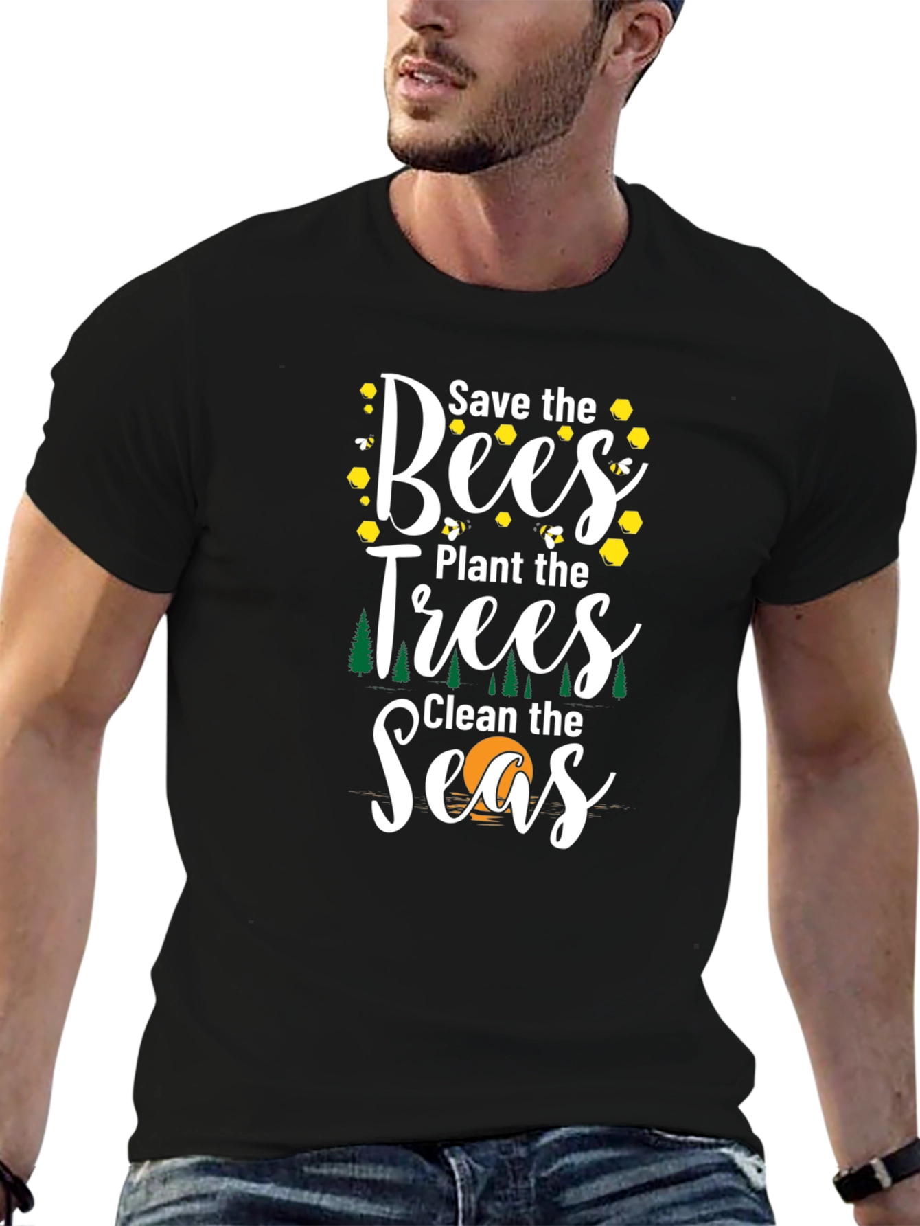 Save the Bees Graphic T-Shirt - Eco Friendly Tee