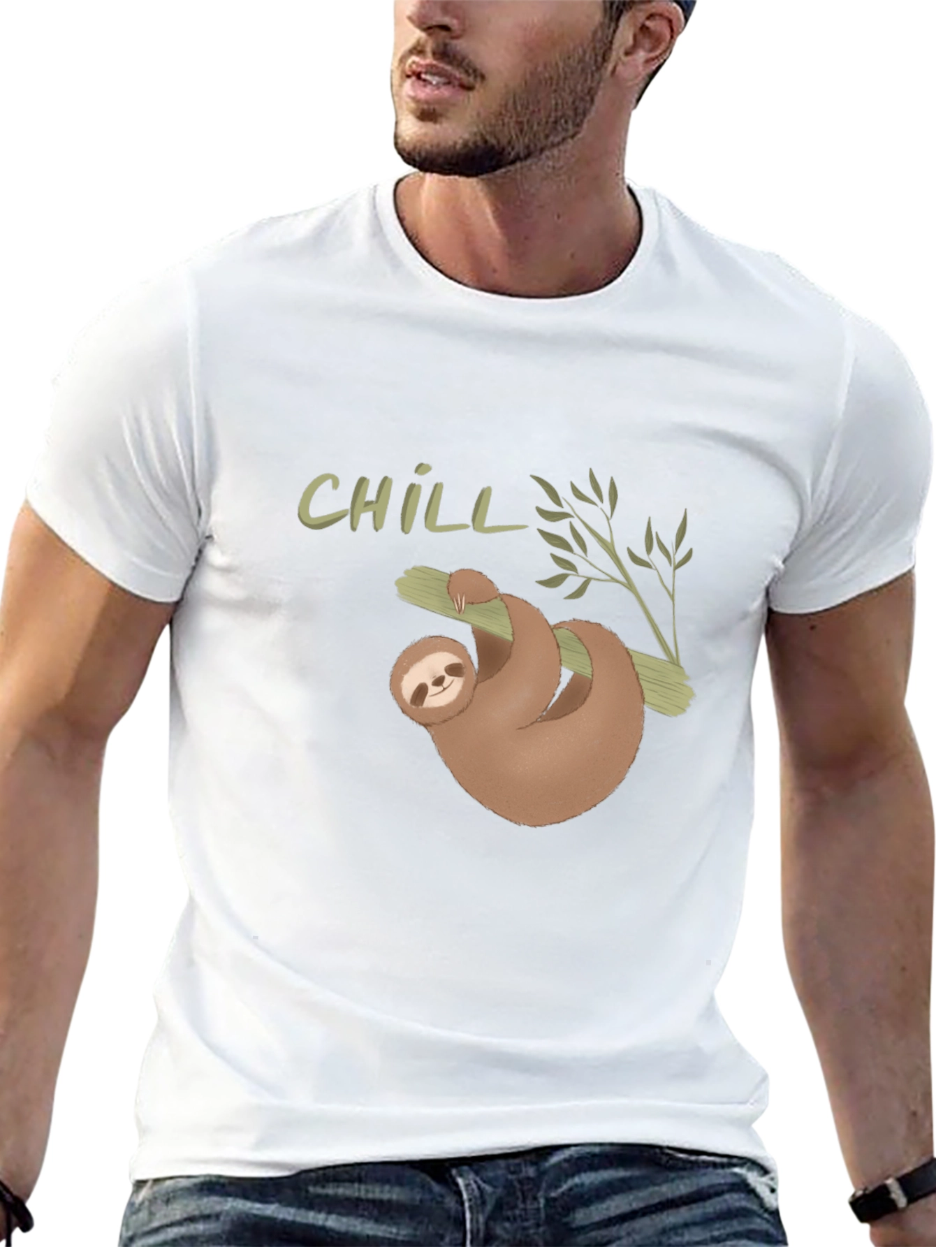 Chill Sloth Graphic Tee - Relaxed Fit