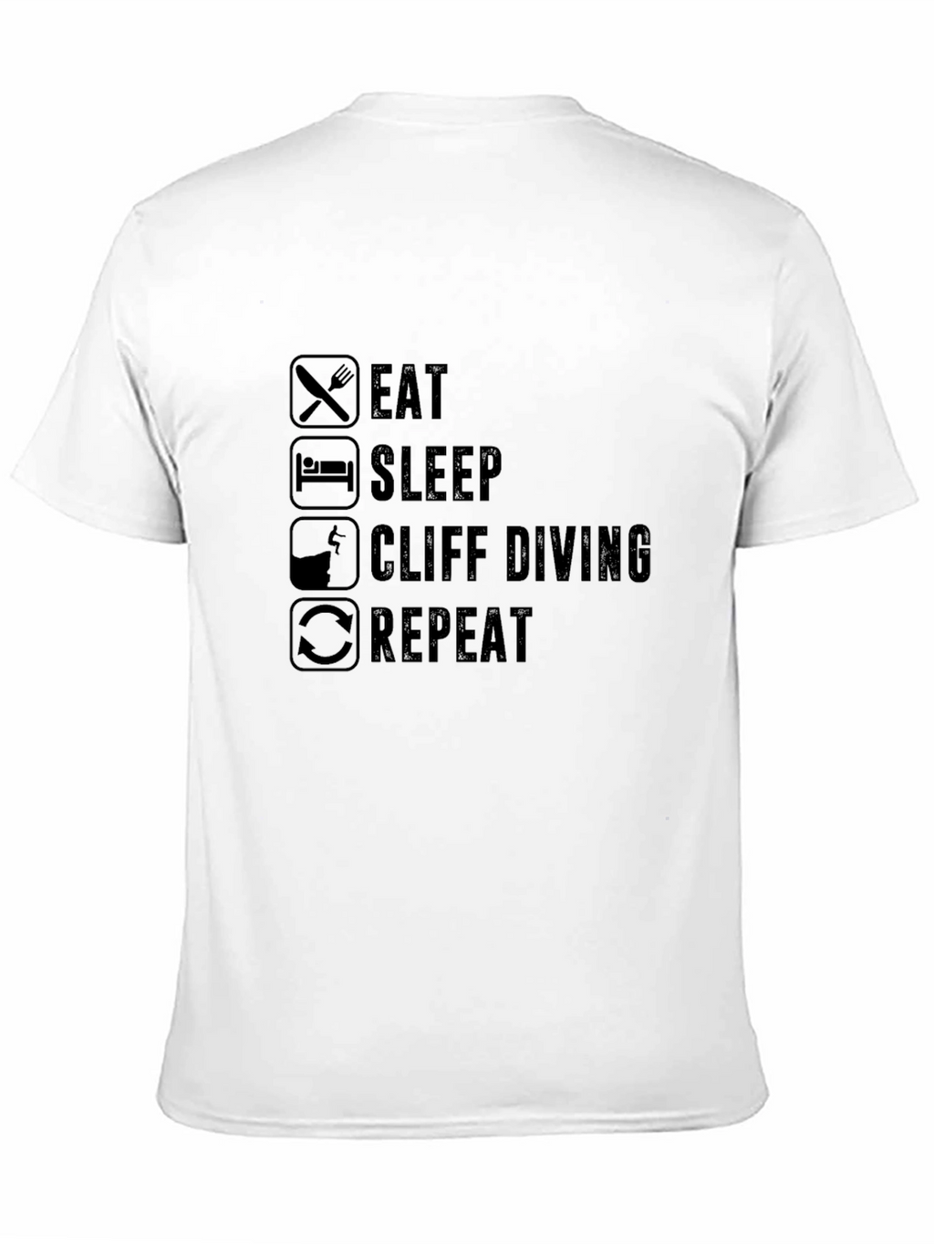 Eat Sleep Cliff Diving Repeat Graphic T-Shirt