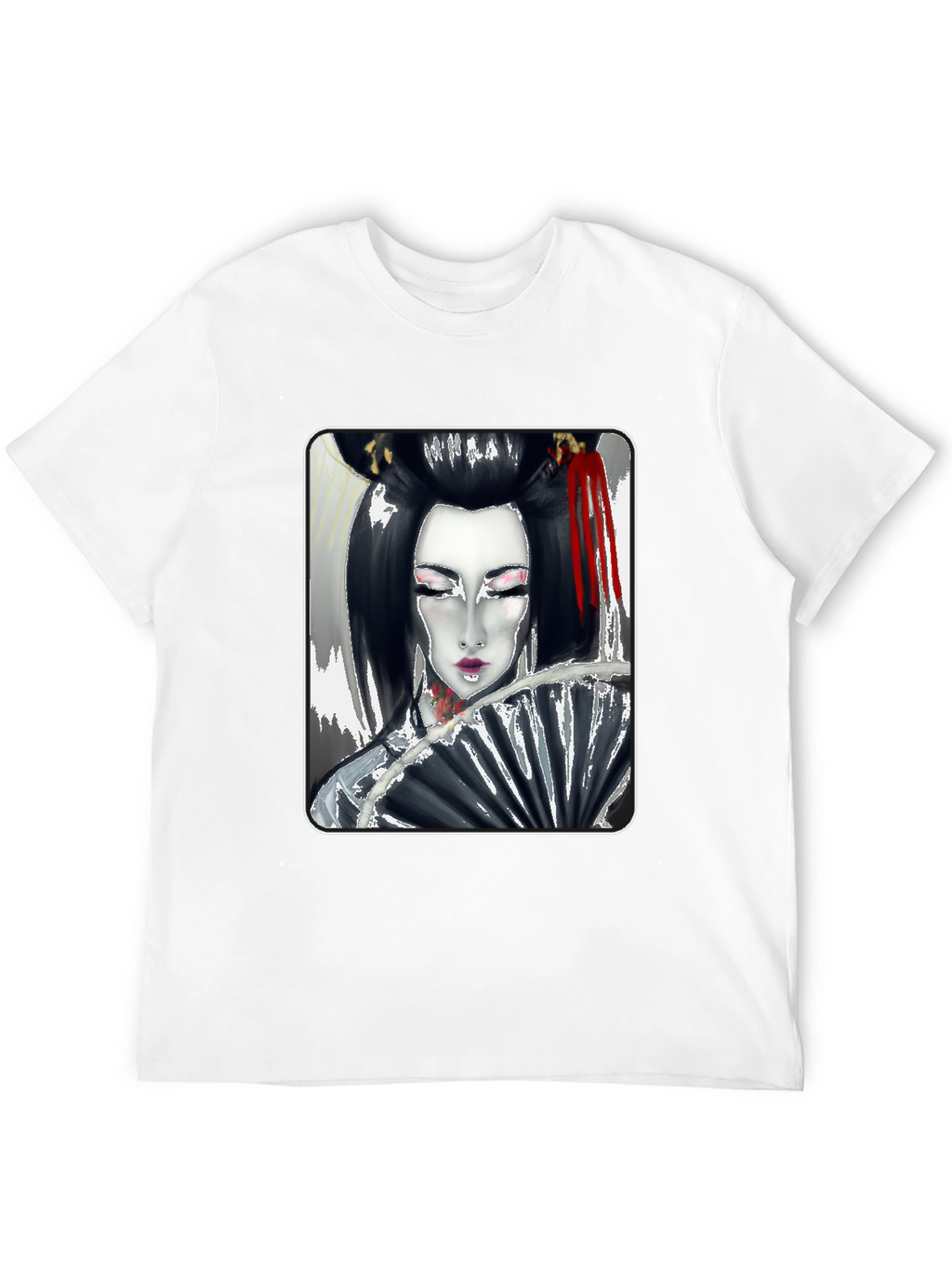 Geisha Graphic Tee - Artistic Print T-Shirt