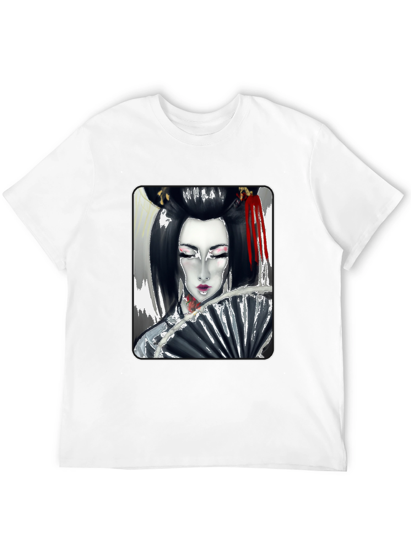 Geisha Graphic Tee - Artistic Print T-Shirt
