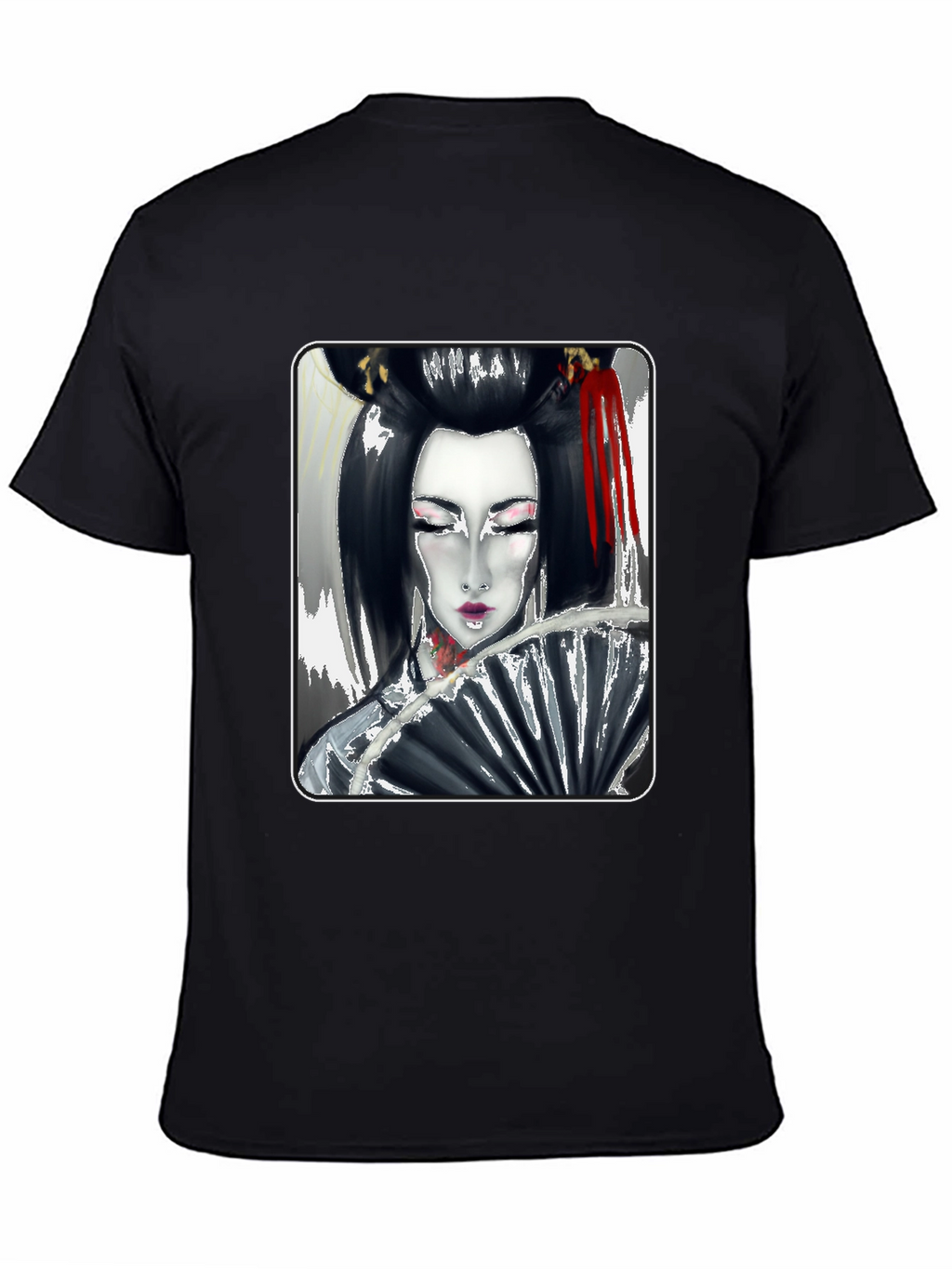 Geisha Graphic Tee - Artistic Print T-Shirt