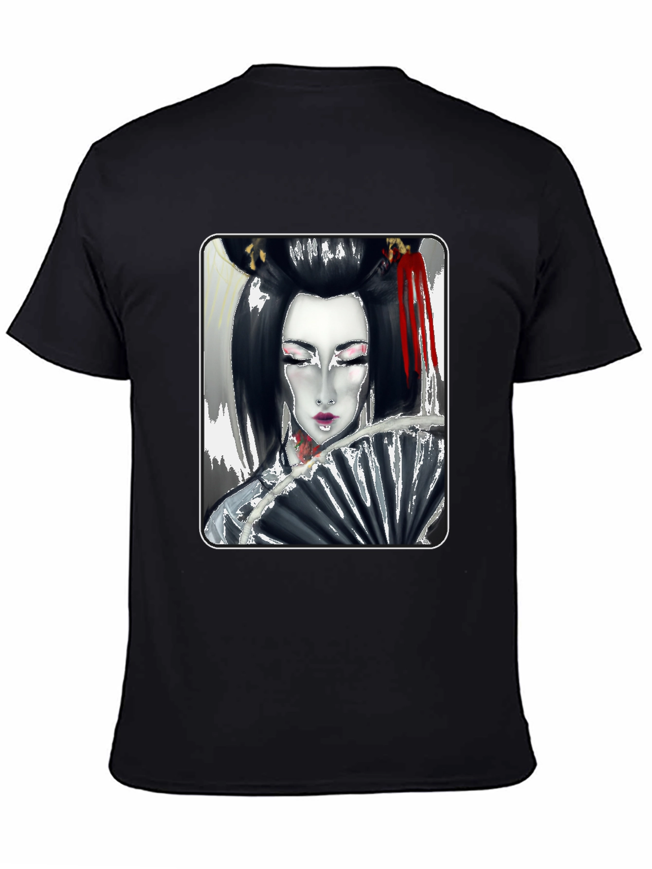 Geisha Graphic Tee - Artistic Print T-Shirt
