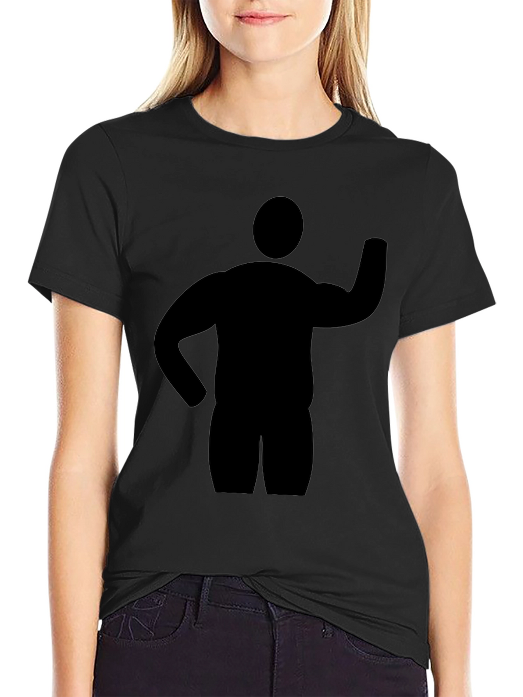 Silhouette Man Graphic Tee - Classic Black T-Shirt