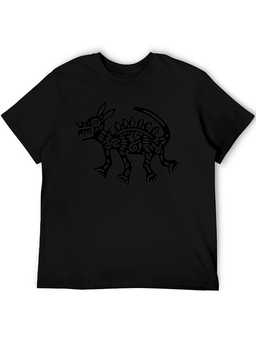 Aztec Dog T-Shirt - Black Graphic Tee