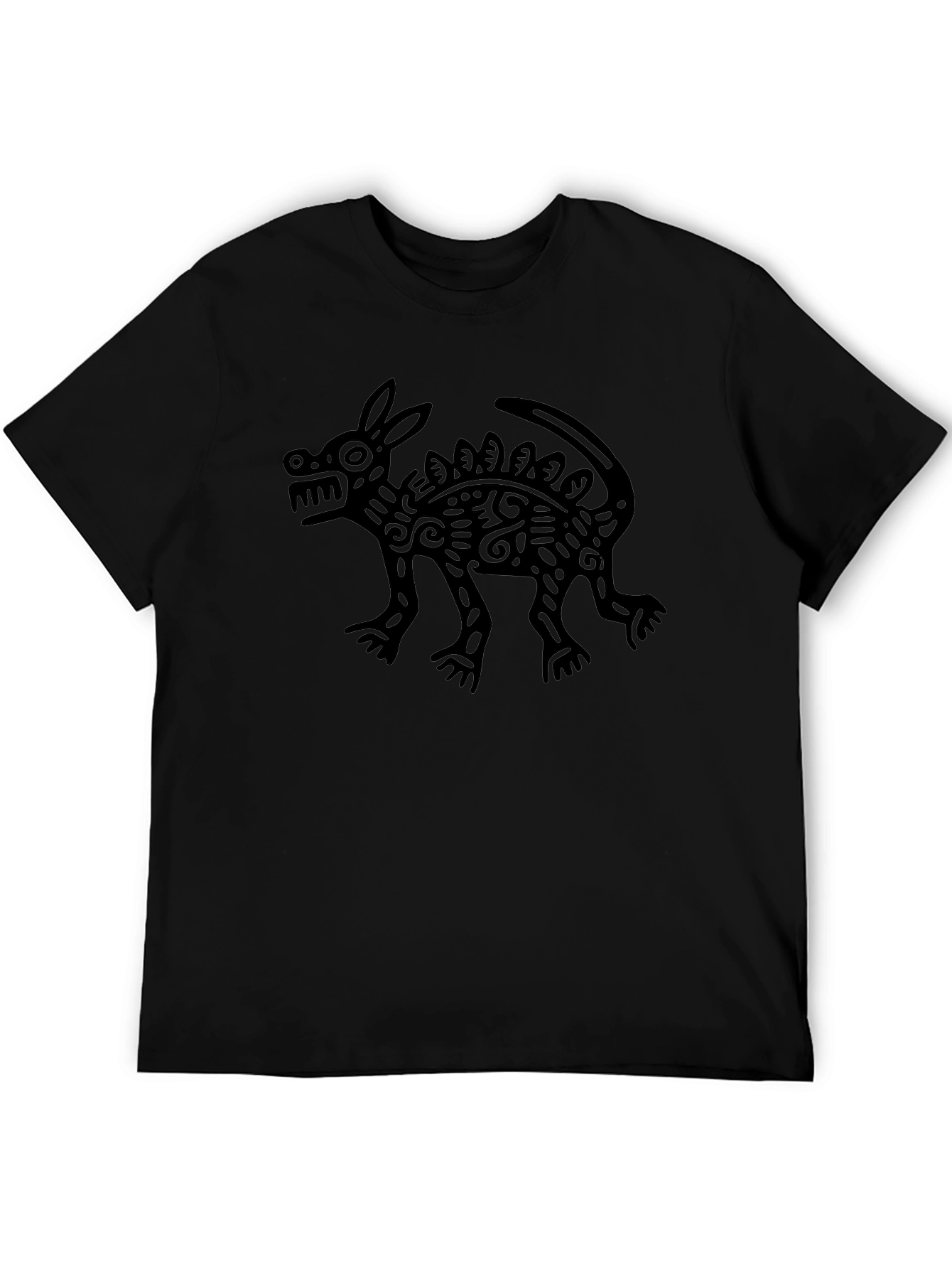 Aztec Dog T-Shirt - Black Graphic Tee