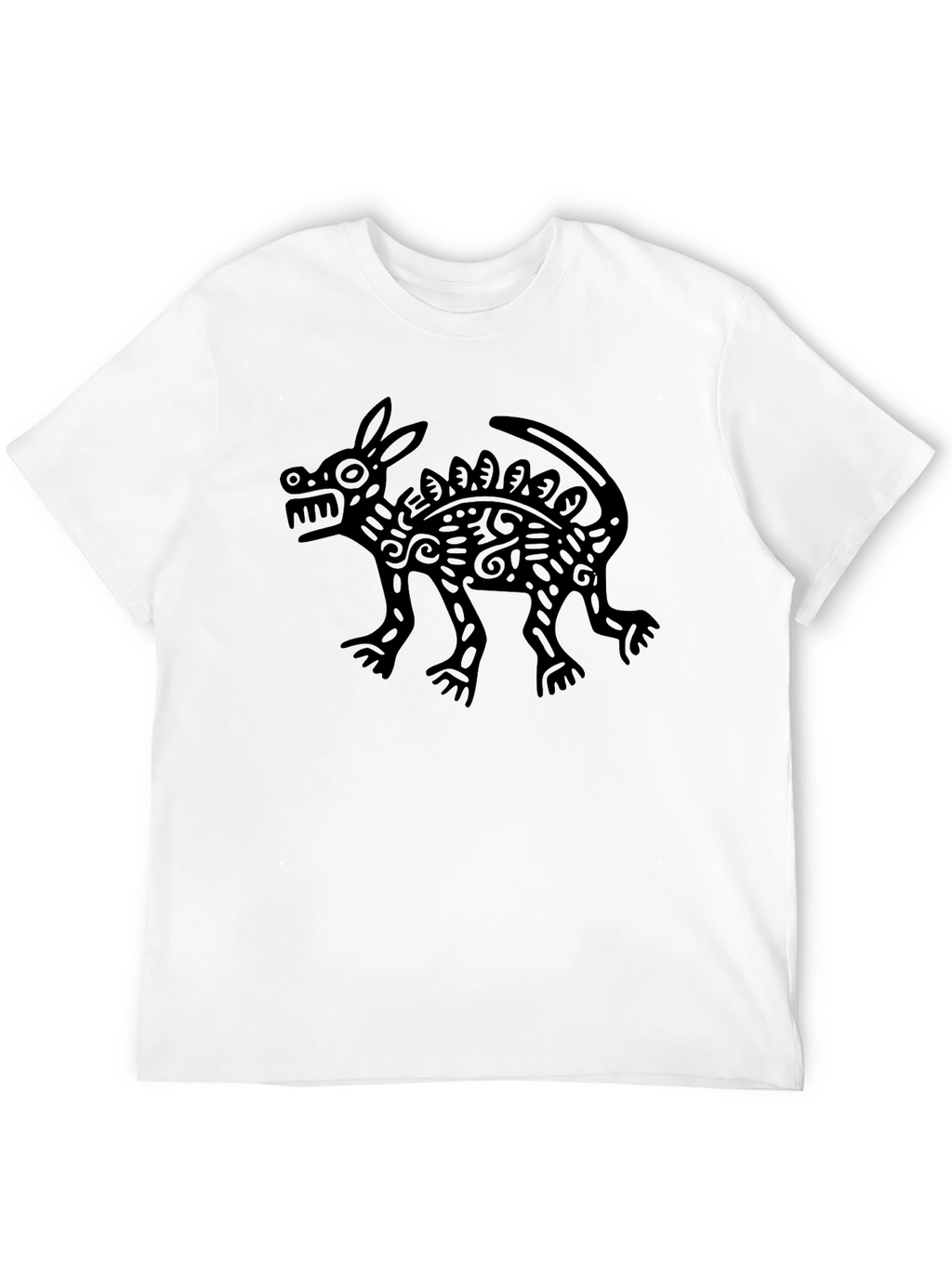 Aztec Dog T-Shirt - Black Graphic Tee