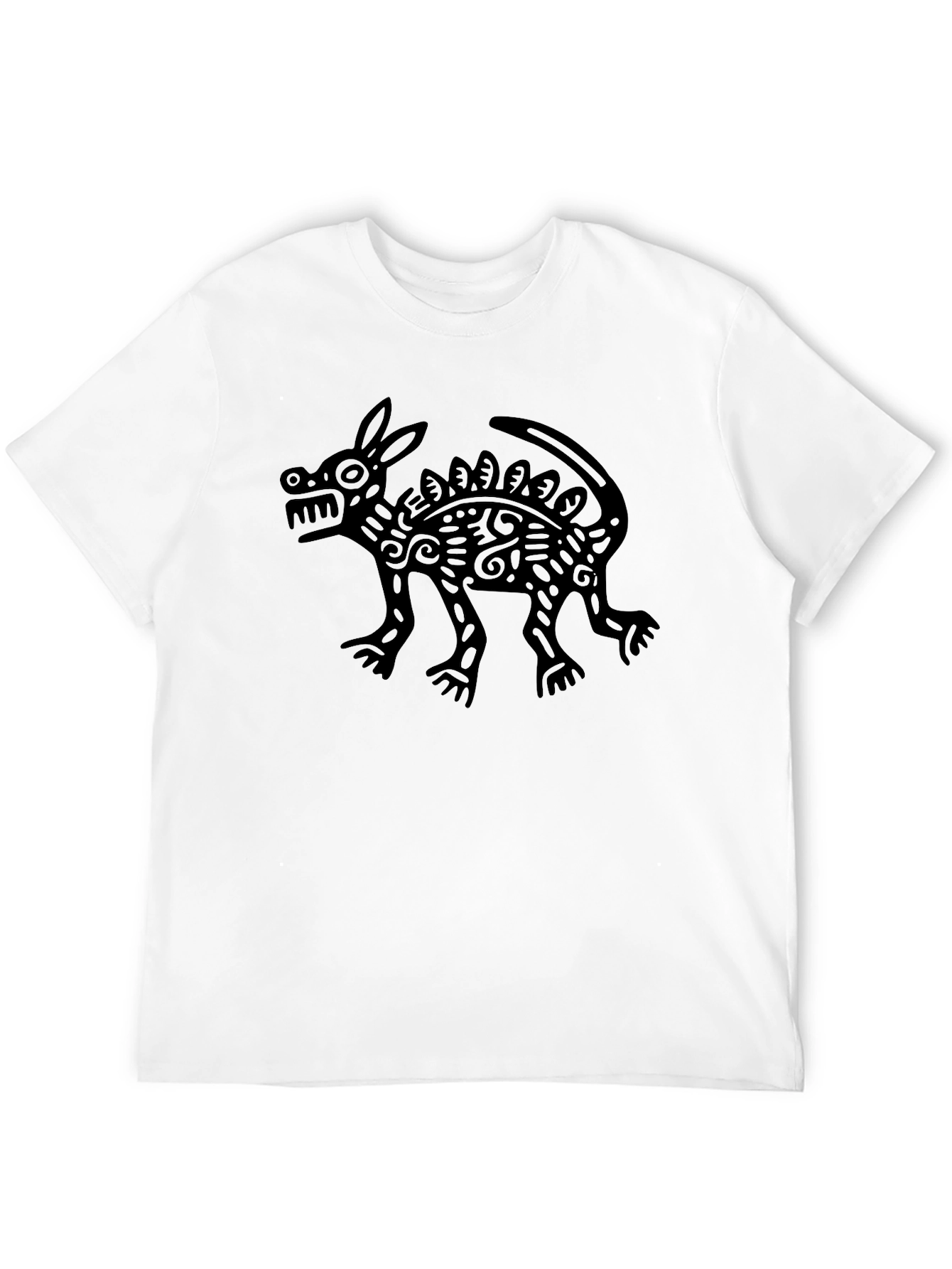 Aztec Dog T-Shirt - Black Graphic Tee