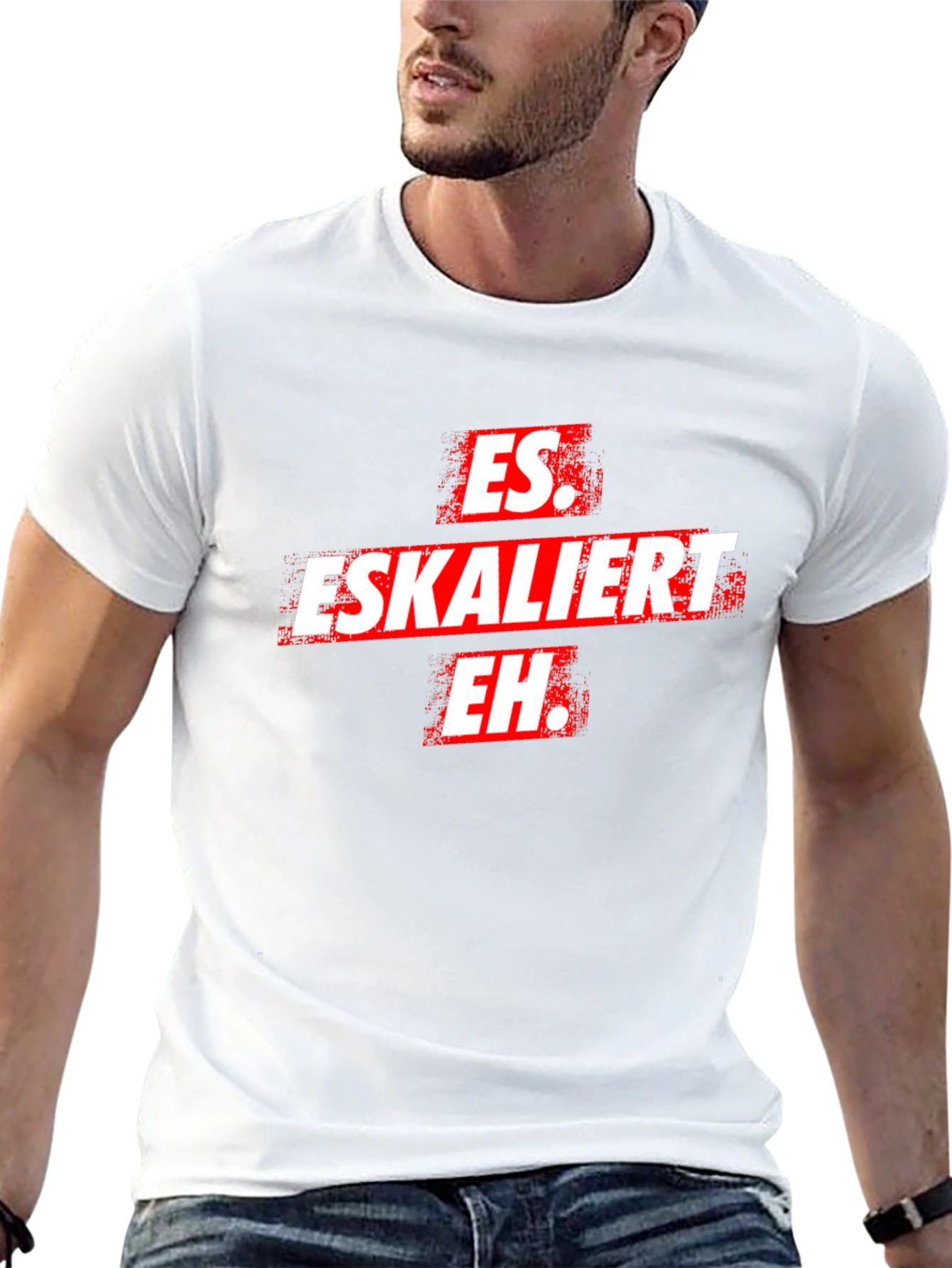 Es Eskaliert Eh T-Shirt -  Black Novelty Tee