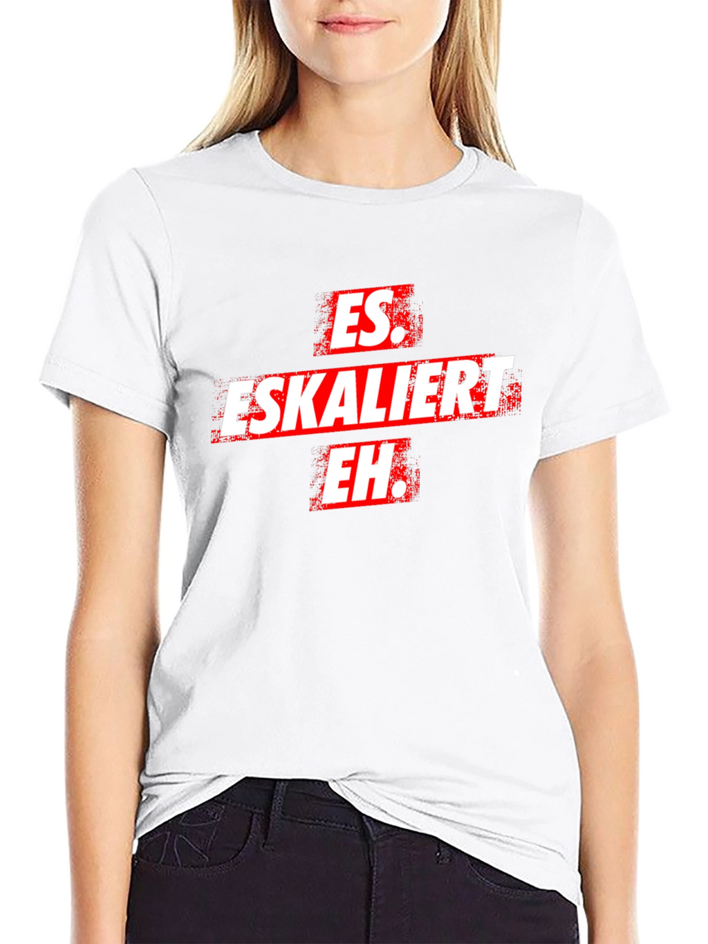 Es Eskaliert Eh T-Shirt -  Black Novelty Tee