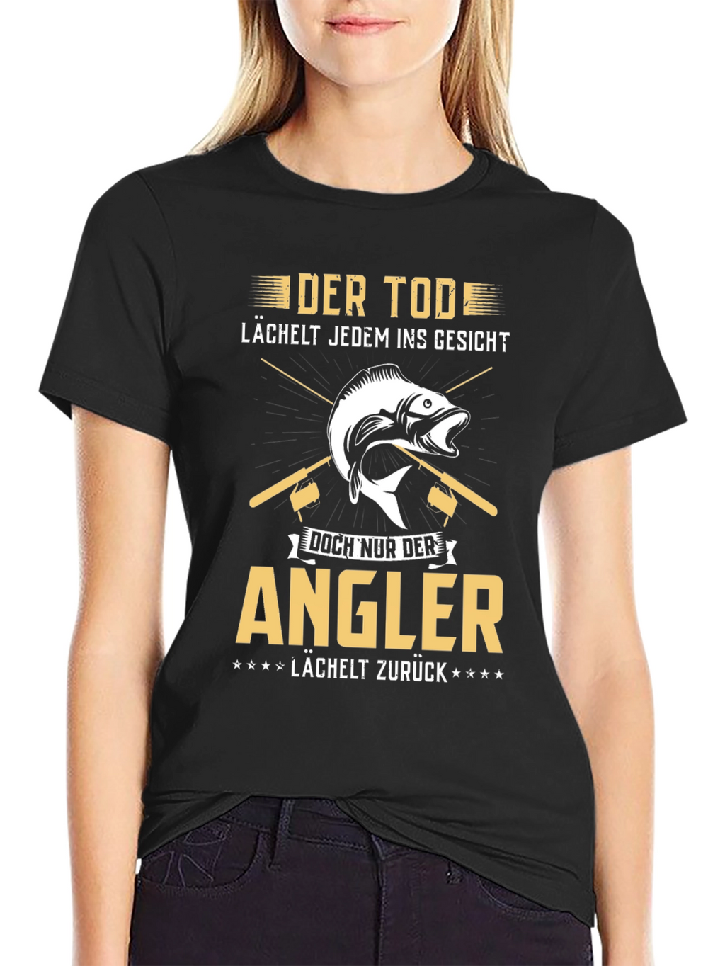 Angler T-Shirt - Death Smiles Anglers Smile Back
