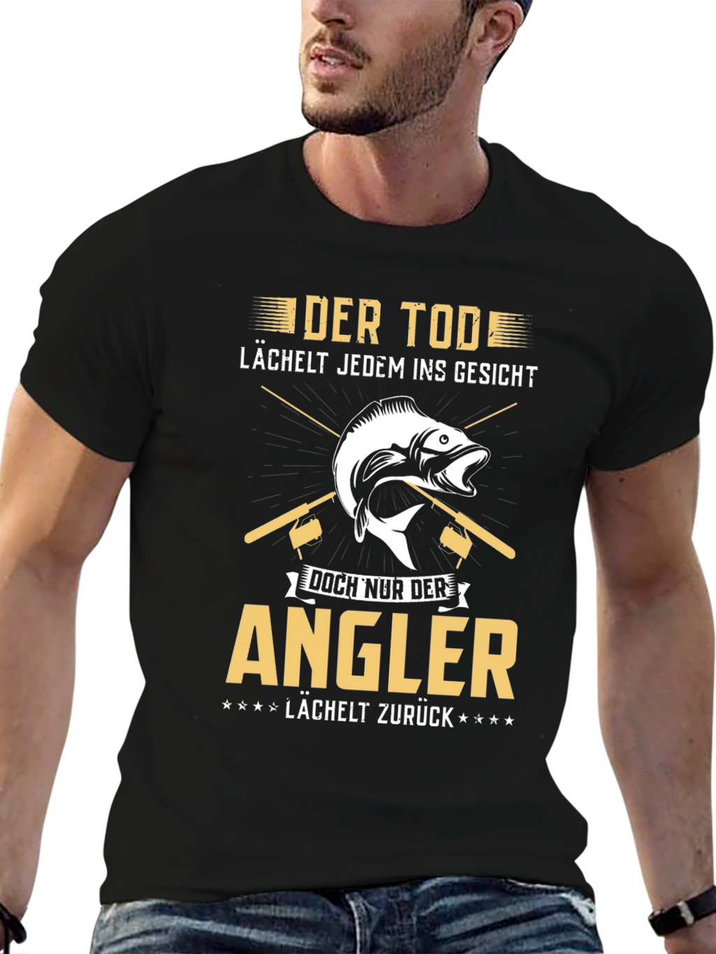 Angler T-Shirt - Death Smiles Anglers Smile Back