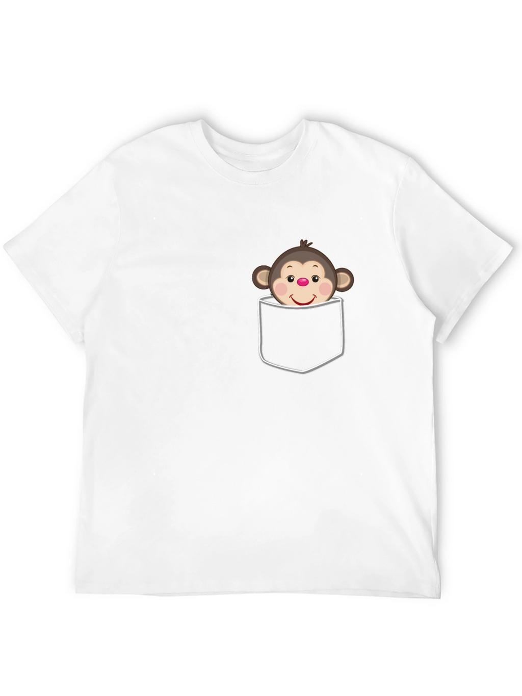 Monkey in Pocket Graphic T-Shirt - Fun Casual Wear