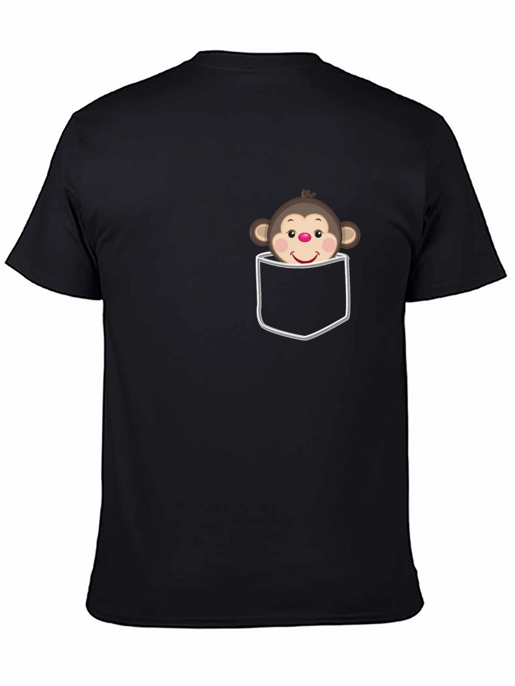 Monkey in Pocket Graphic T-Shirt - Fun Casual Wear