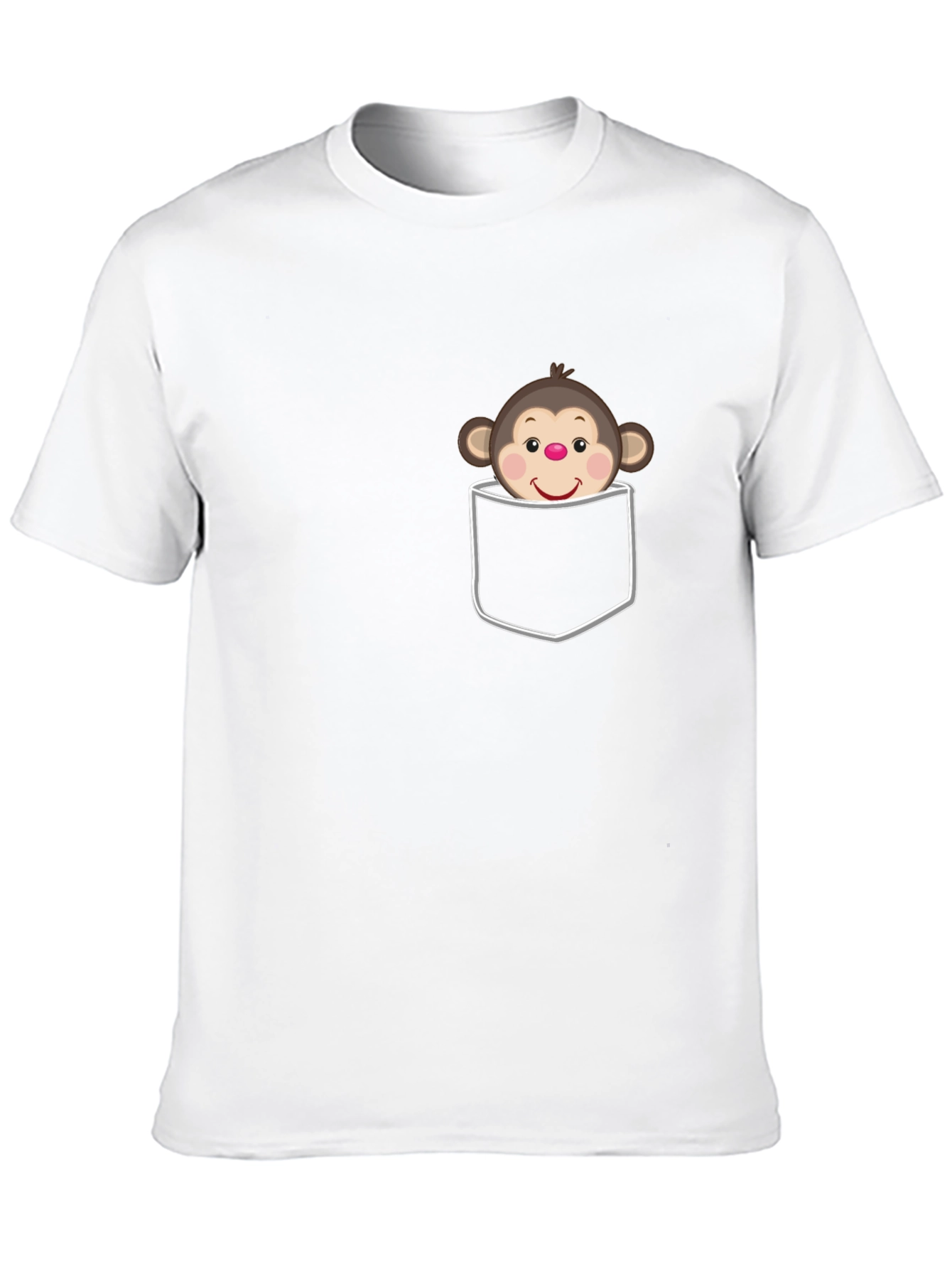 Monkey in Pocket Graphic T-Shirt - Fun Casual Wear