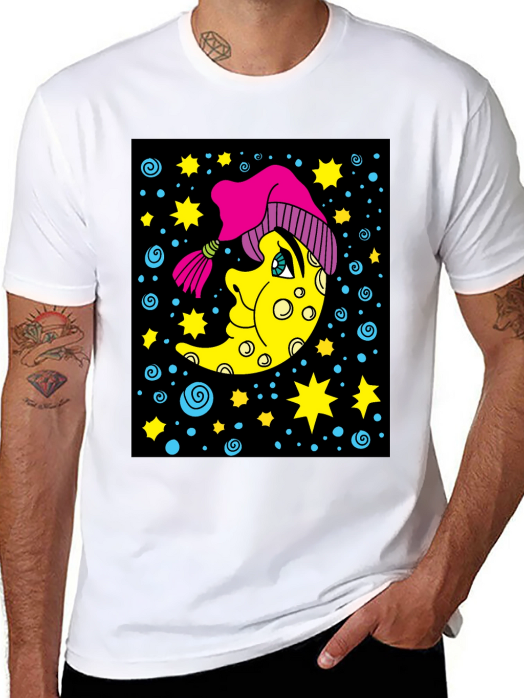 Cosmic Moon T-Shirt - Unique Graphic Tee