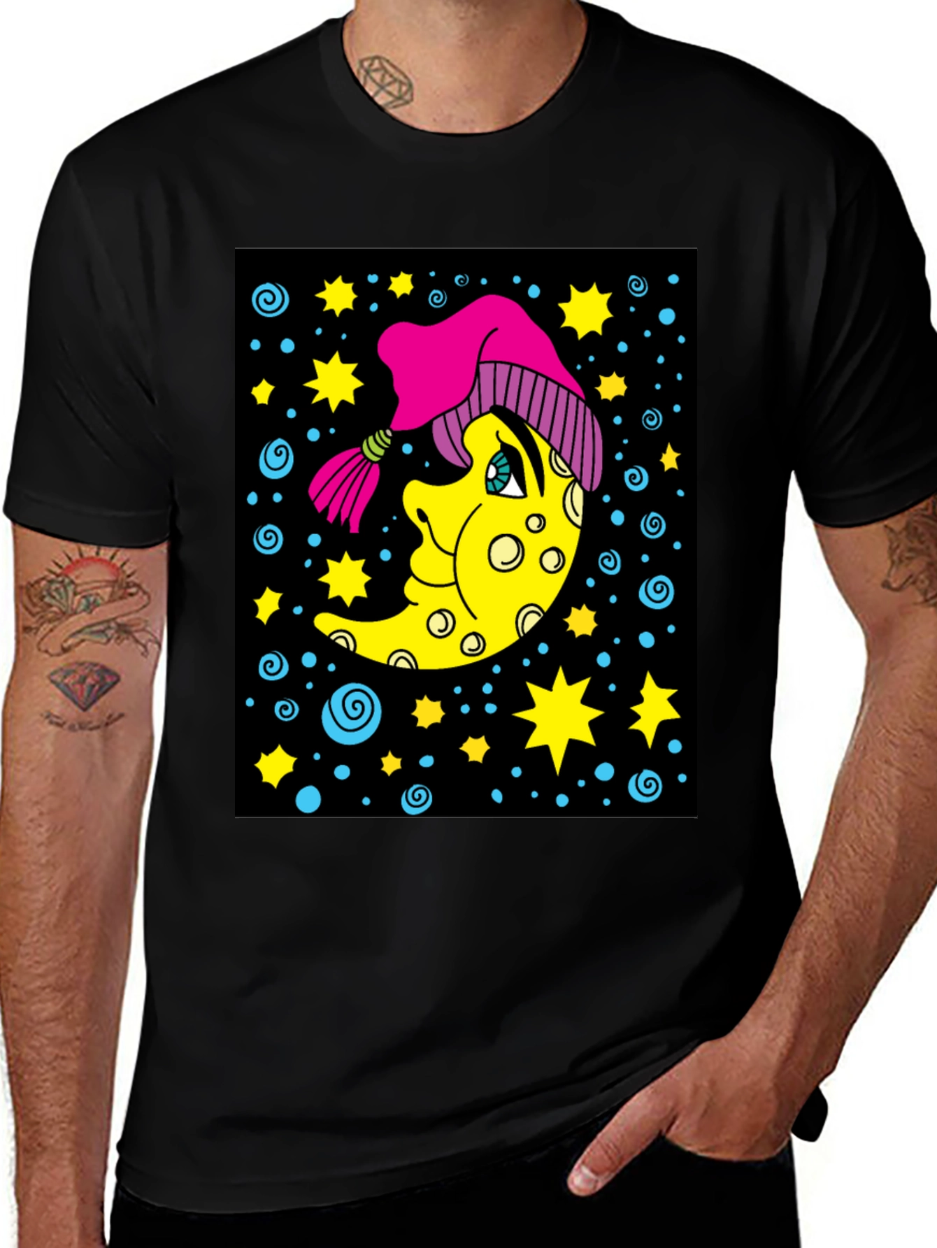 Cosmic Moon T-Shirt - Unique Graphic Tee