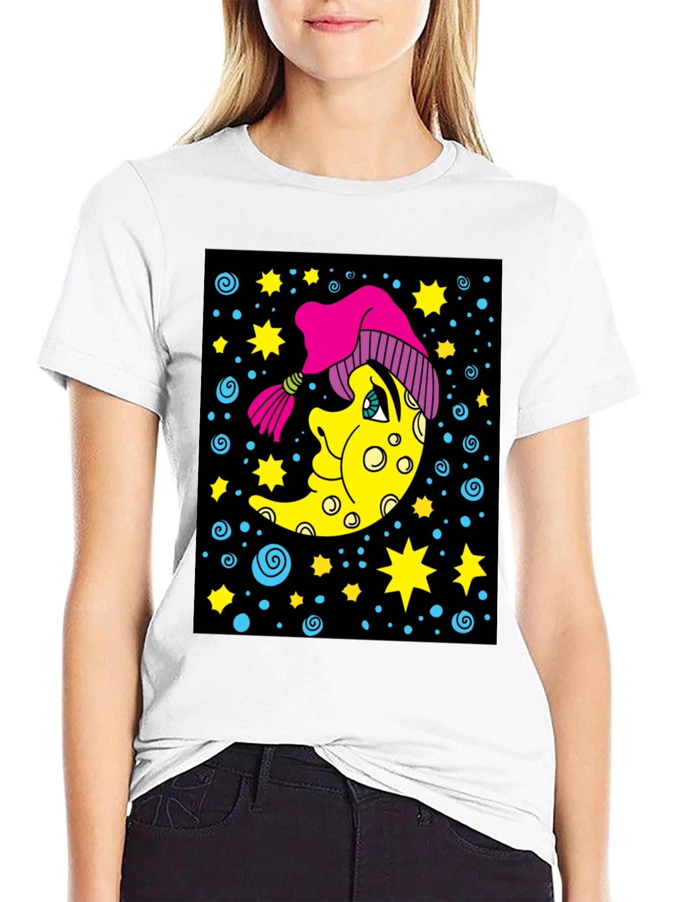 Cosmic Moon T-Shirt - Unique Graphic Tee