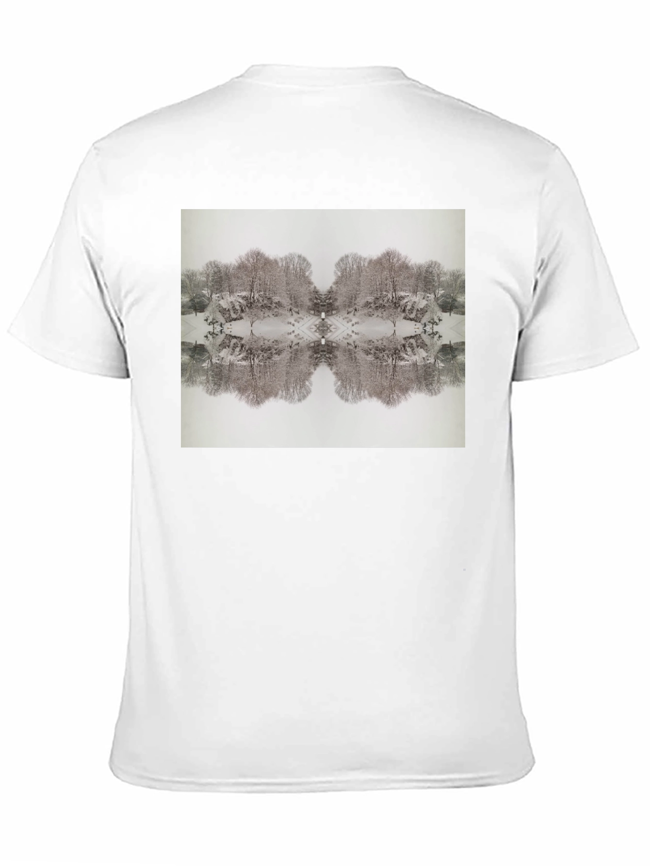 Mirrored Winter Scene Black Tee