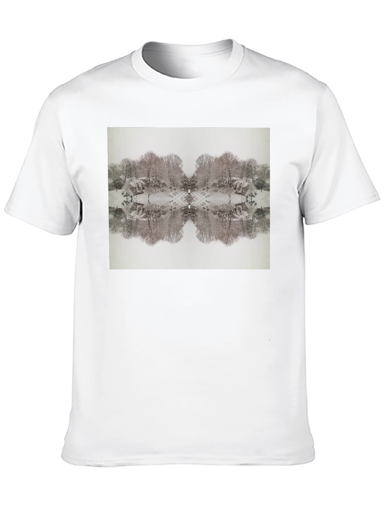 Mirrored Winter Scene Black Tee