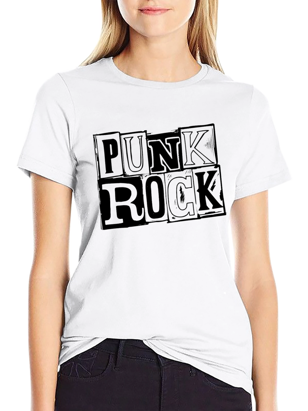 Punk Rock Graphic T-Shirt - Black