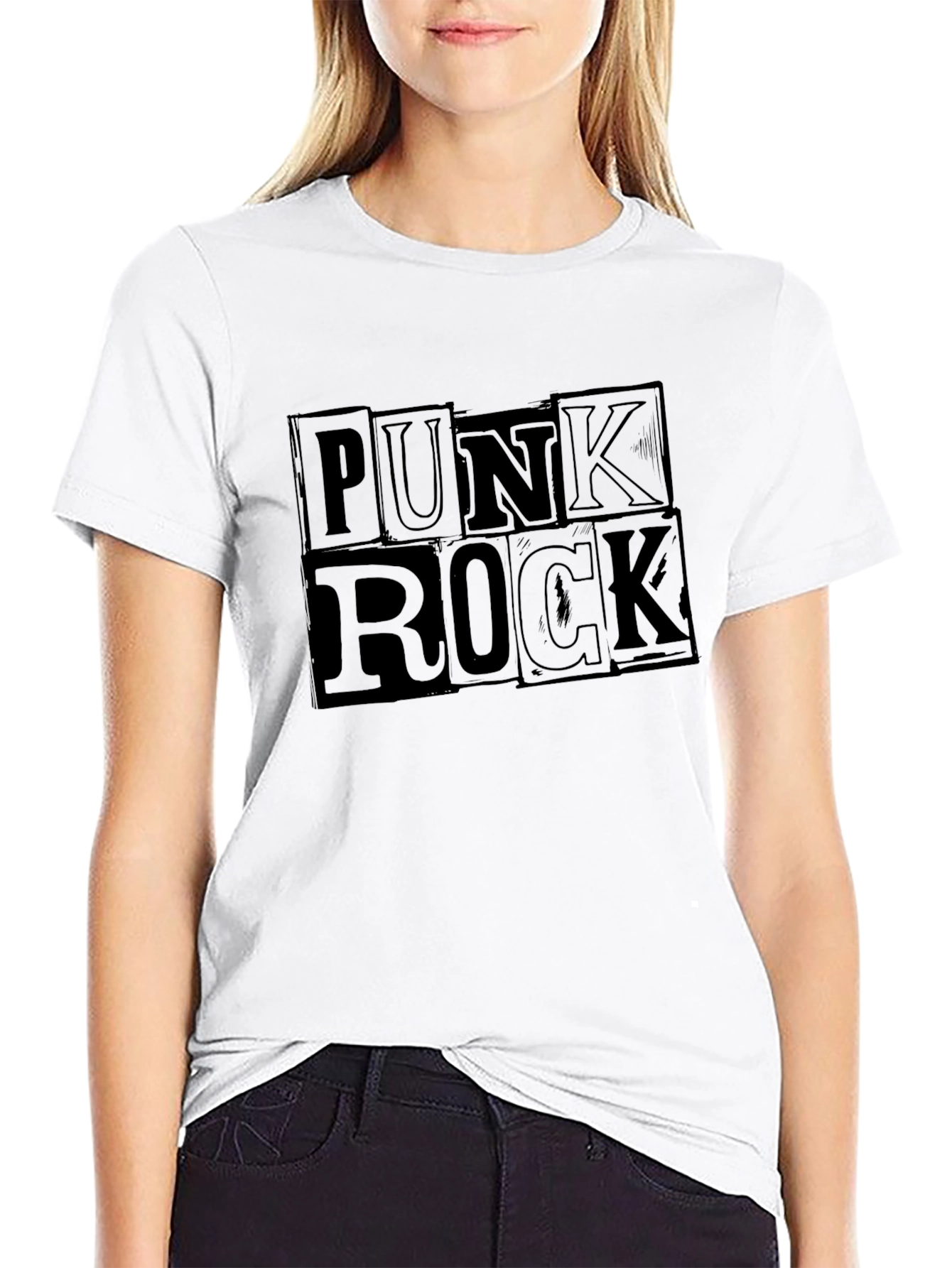 Punk Rock Graphic T-Shirt - Black