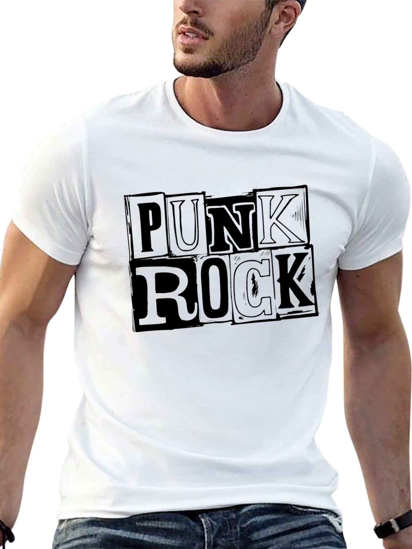 Punk Rock Graphic T-Shirt - Black