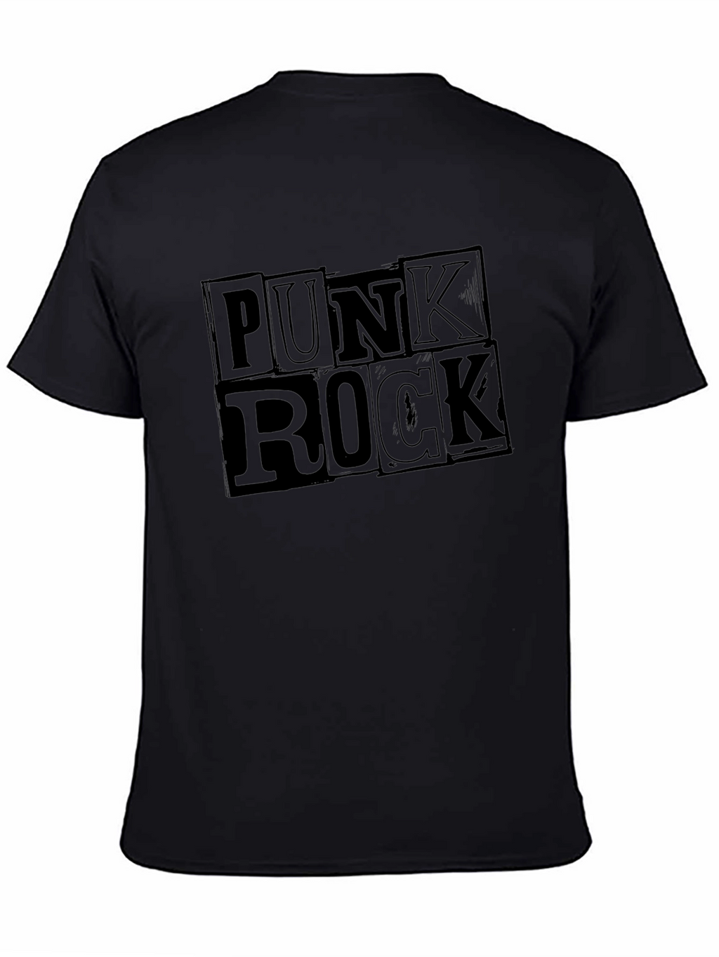 Punk Rock Graphic T-Shirt - Black