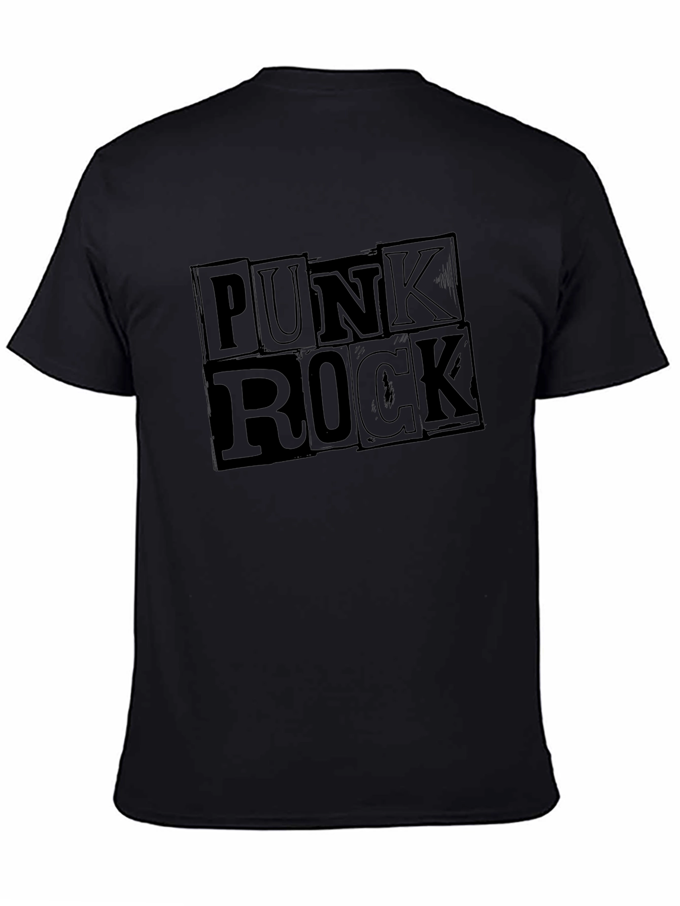 Punk Rock Graphic T-Shirt - Black