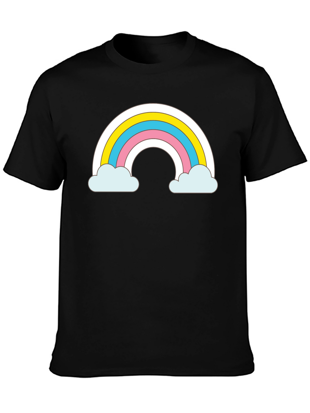Rainbow Cloud T-Shirt - Cute and Trendy Black Tee