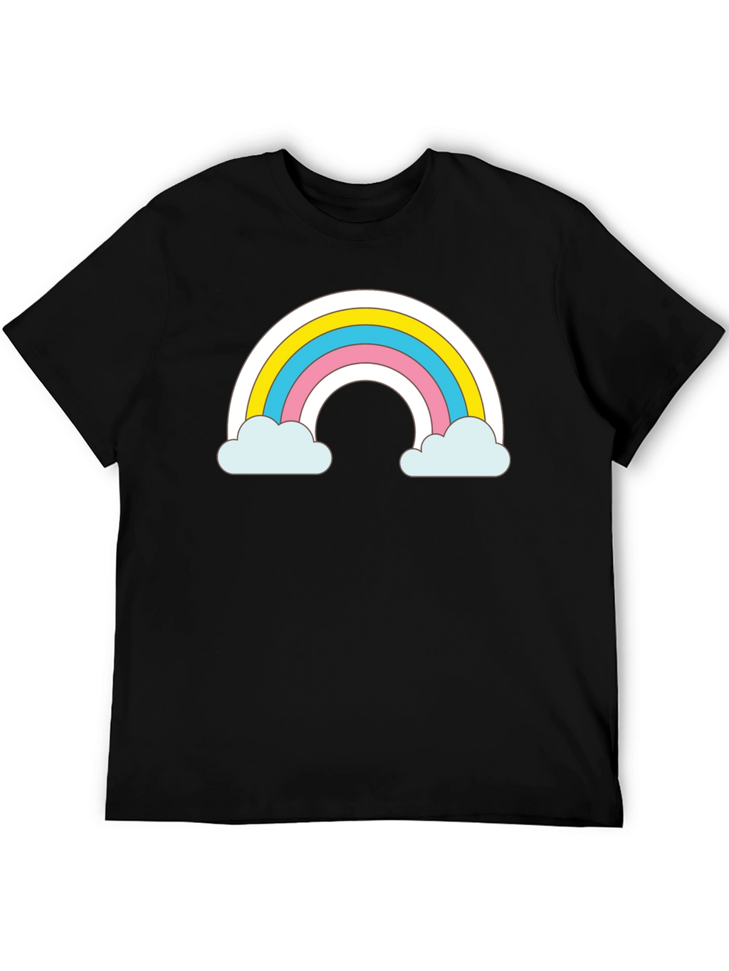 Rainbow Cloud T-Shirt - Cute and Trendy Black Tee