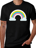 Rainbow Cloud T-Shirt - Cute and Trendy Black Tee
