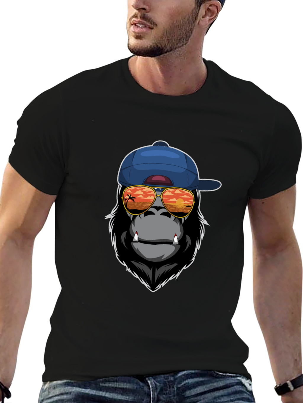 Cool Gorilla Graphic Tee - Sunset Shades