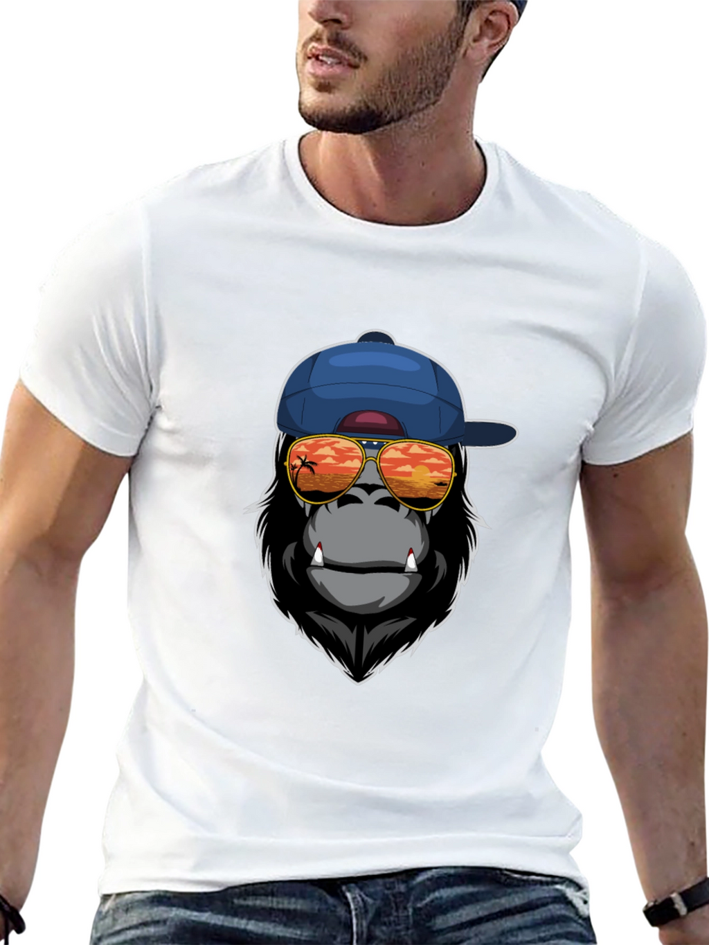 Cool Gorilla Graphic Tee - Sunset Shades