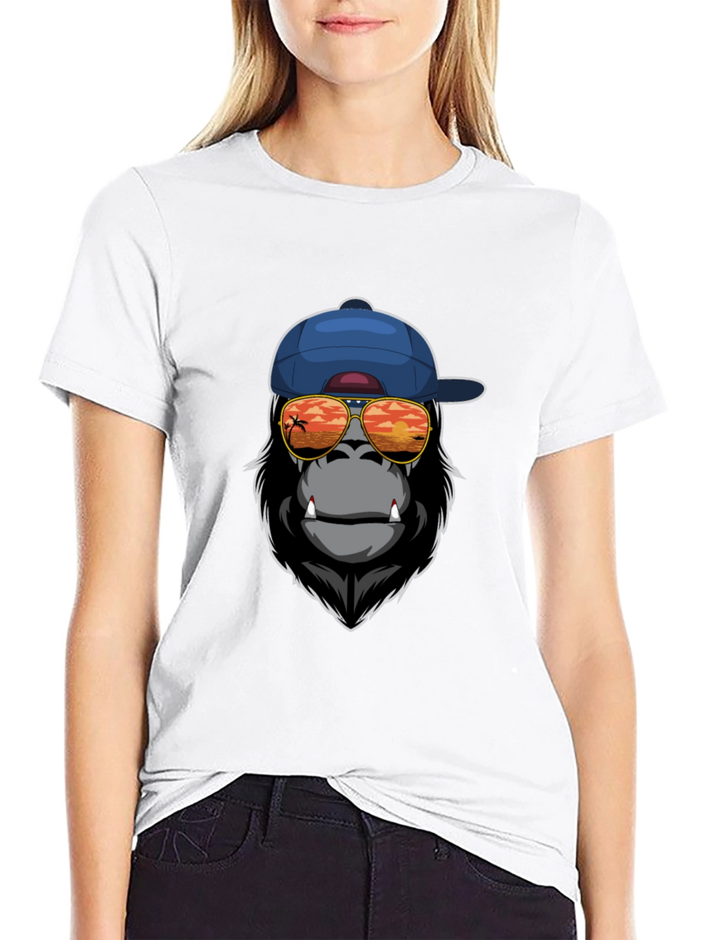 Cool Gorilla Graphic Tee - Sunset Shades