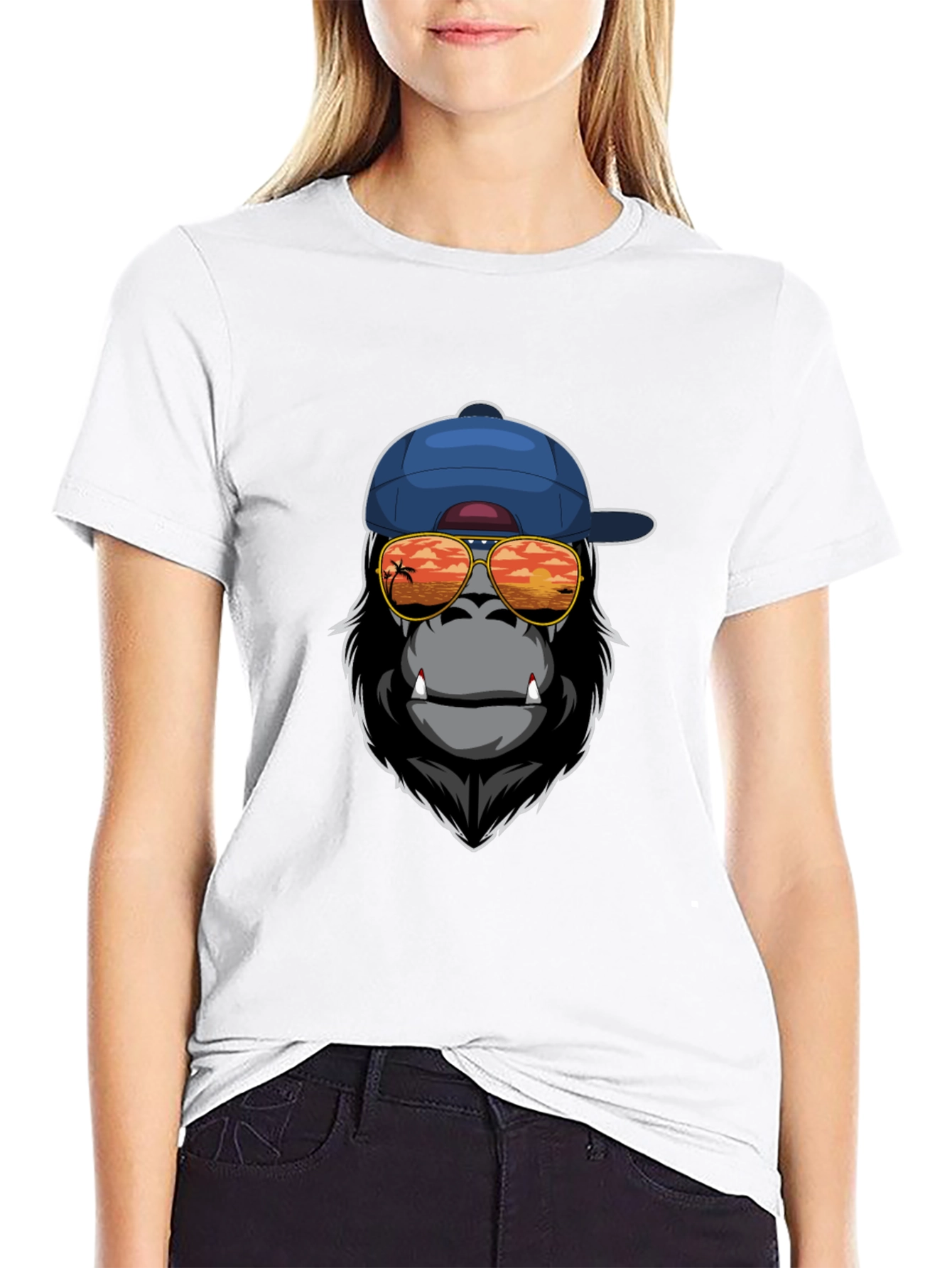 Cool Gorilla Graphic Tee - Sunset Shades