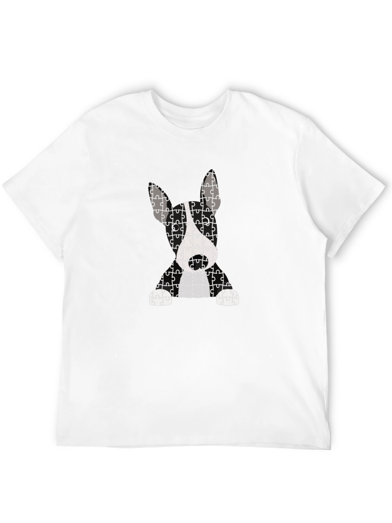 Puzzle Dog Graphic T-Shirt
