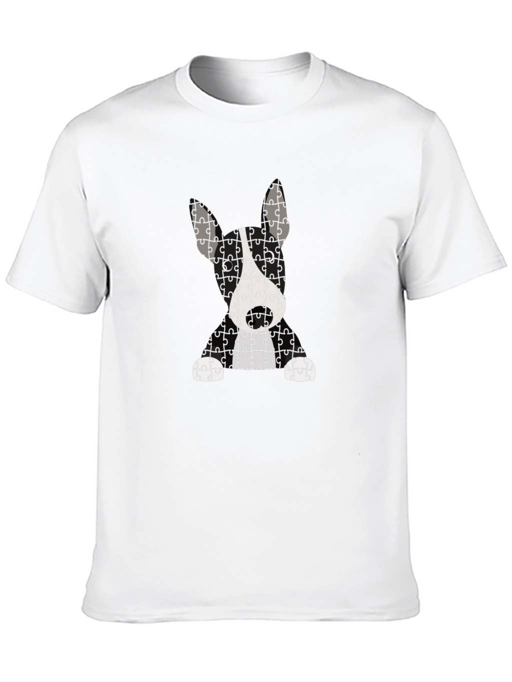 Puzzle Dog Graphic T-Shirt
