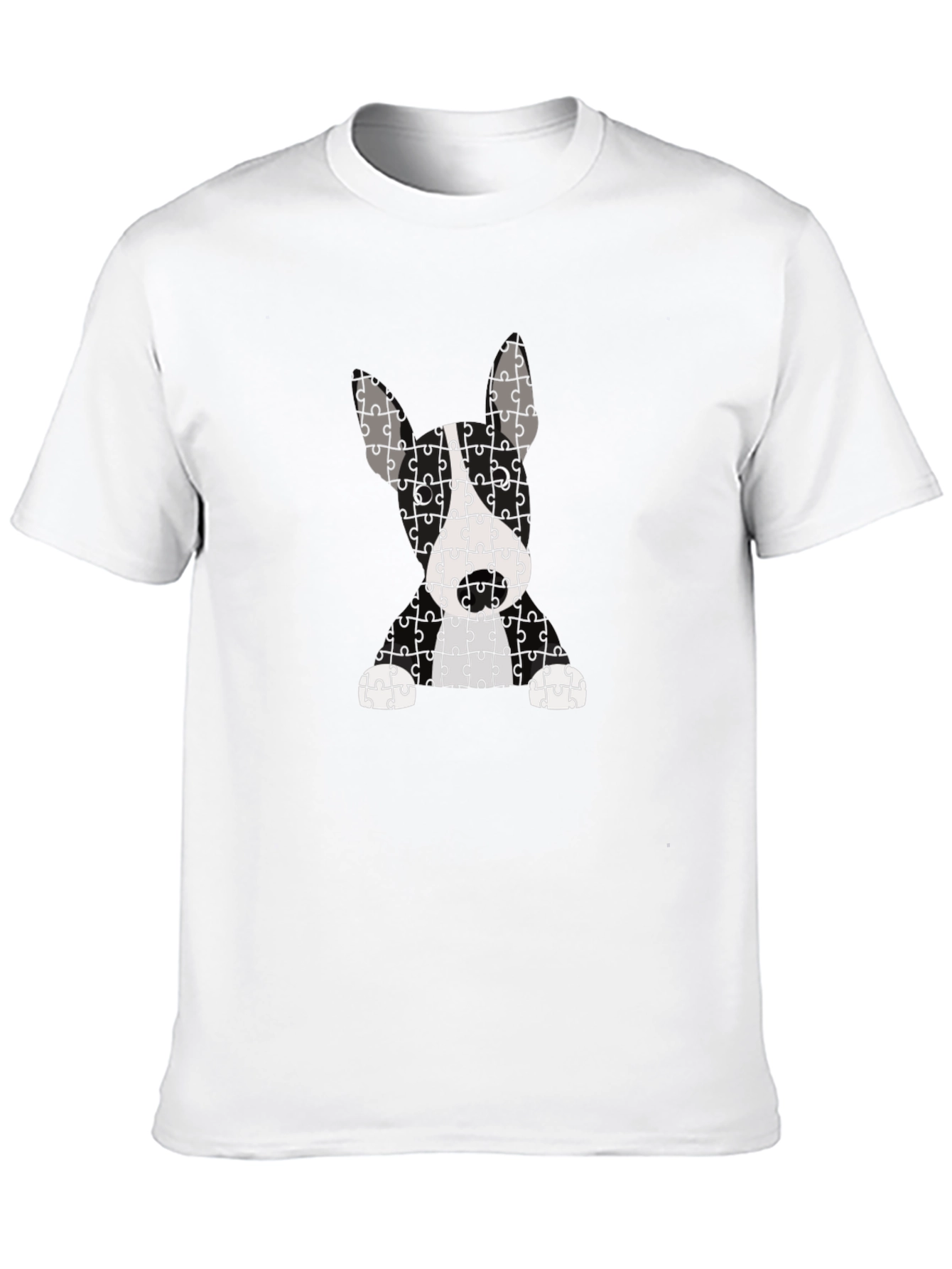 Puzzle Dog Graphic T-Shirt