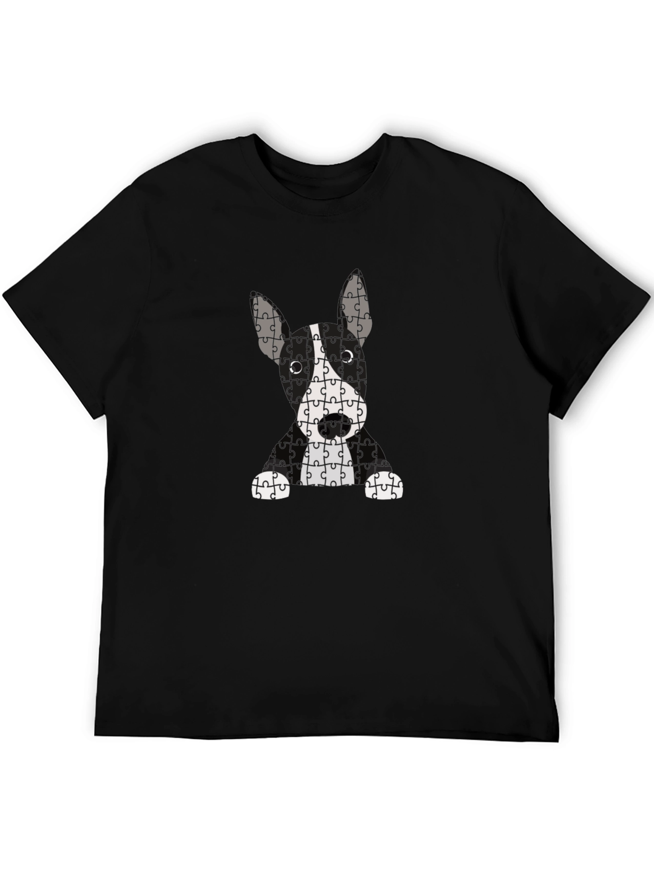 Puzzle Dog Graphic T-Shirt