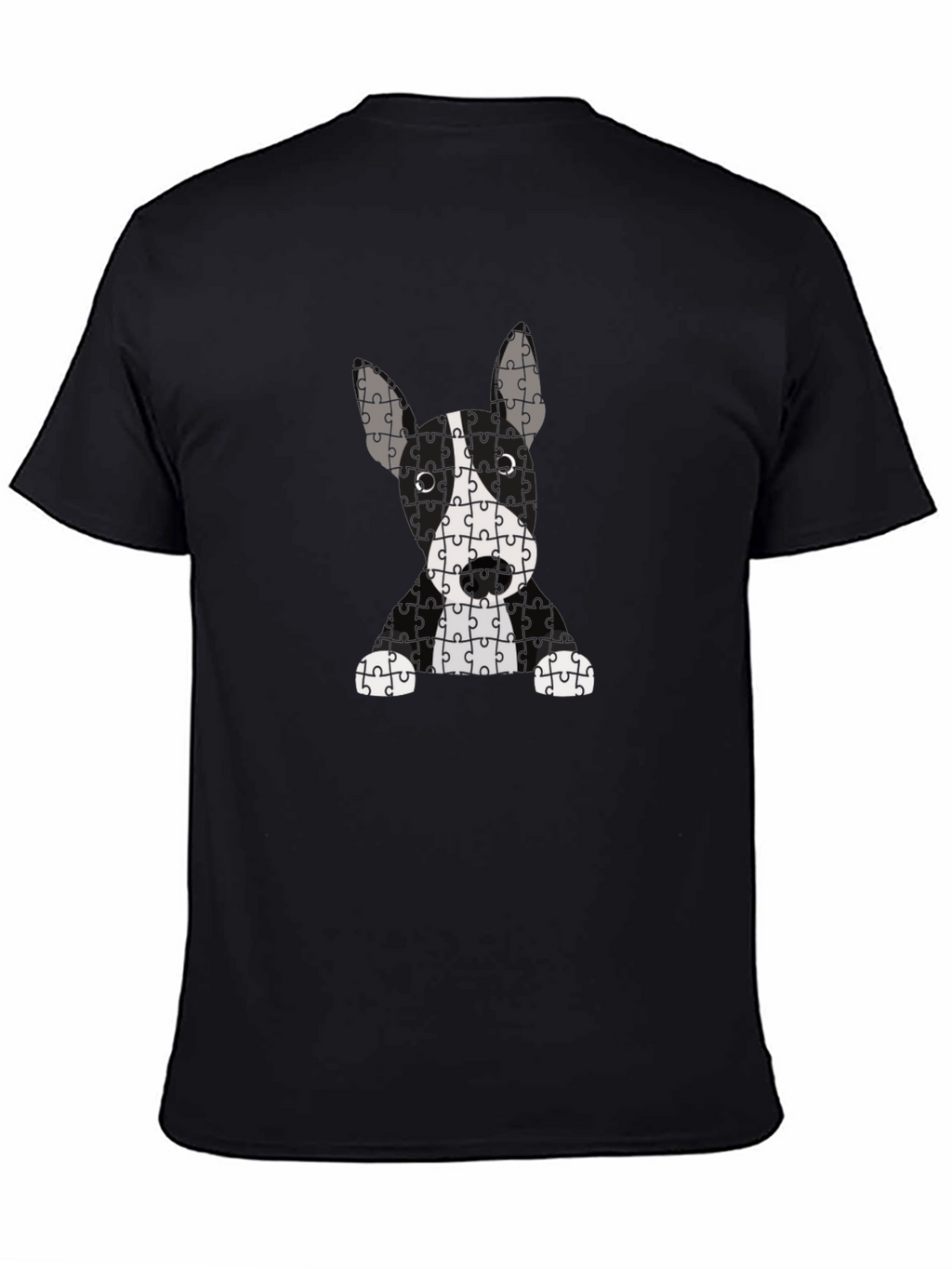 Puzzle Dog Graphic T-Shirt