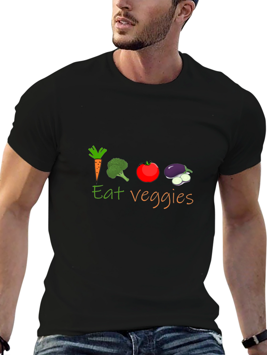 Eat Veggies Graphic T-Shirt