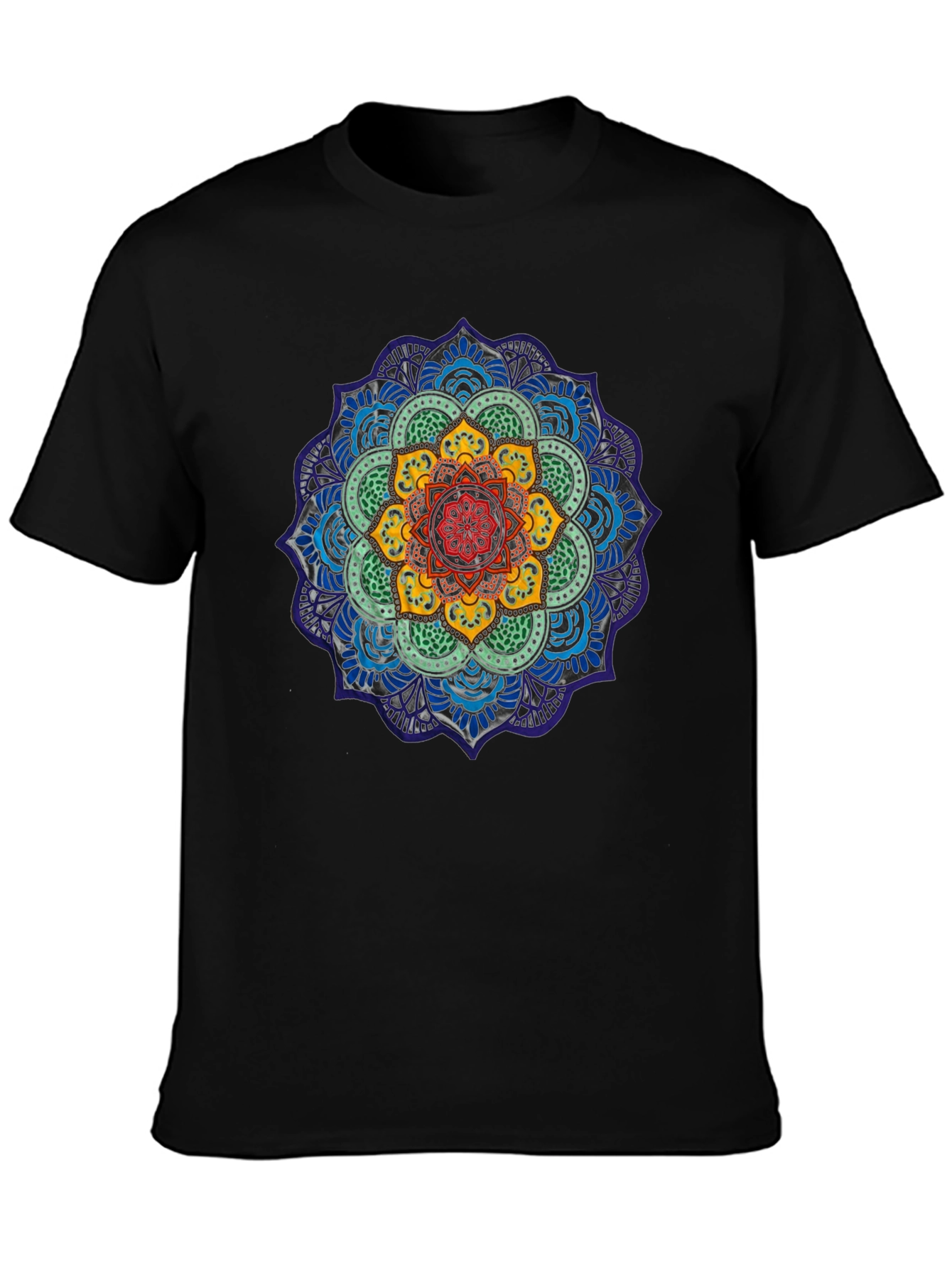 Mens Mandala Graphic T-Shirt - Black