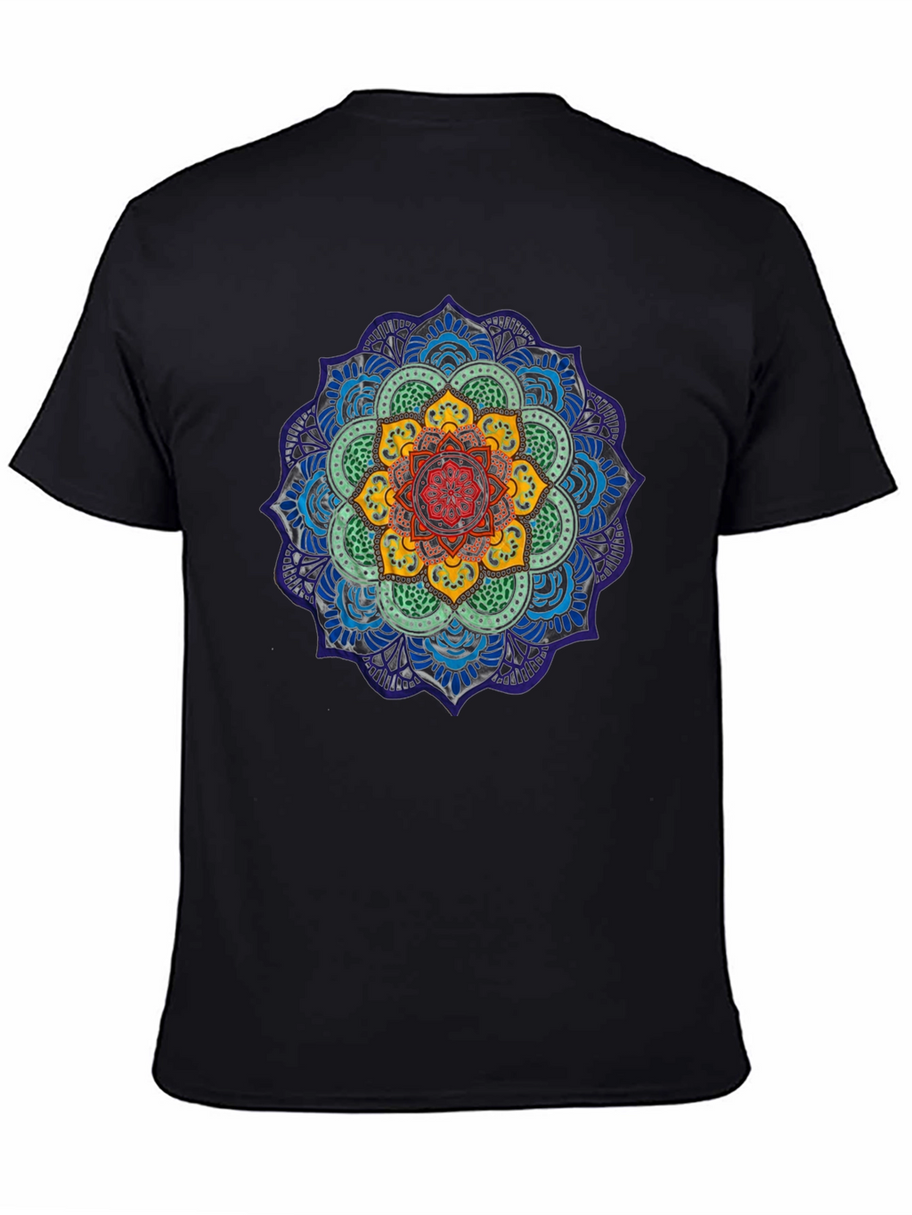 Mens Mandala Graphic T-Shirt - Black