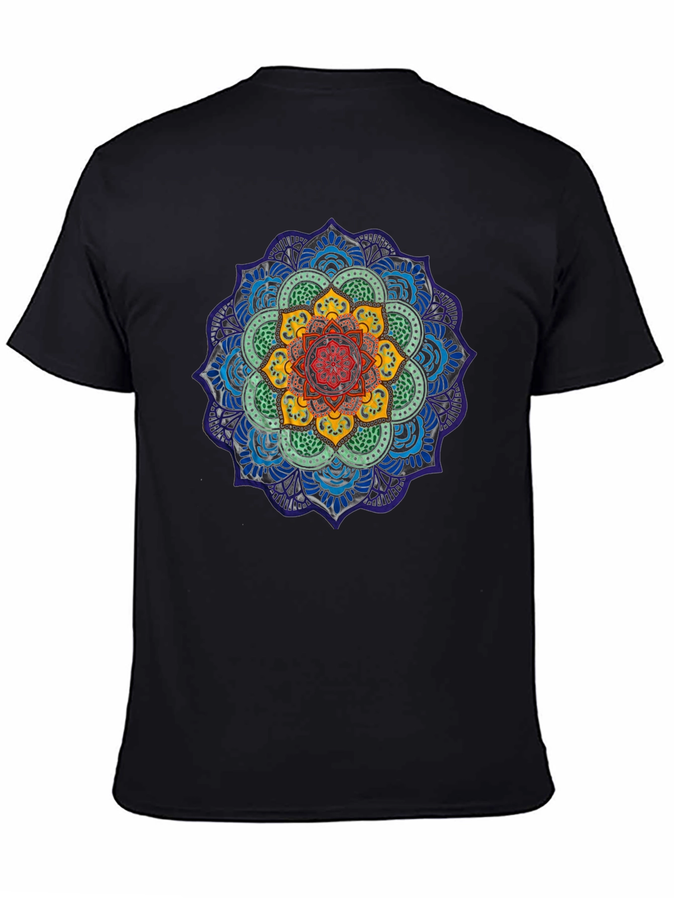 Mens Mandala Graphic T-Shirt - Black