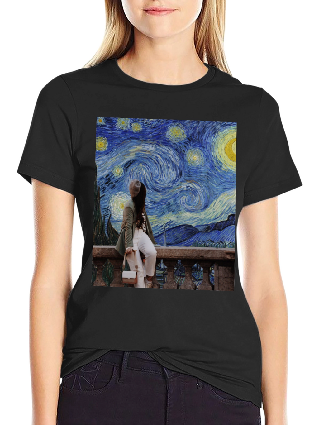 Starry Night Graphic Tee - Unique Art T-Shirt