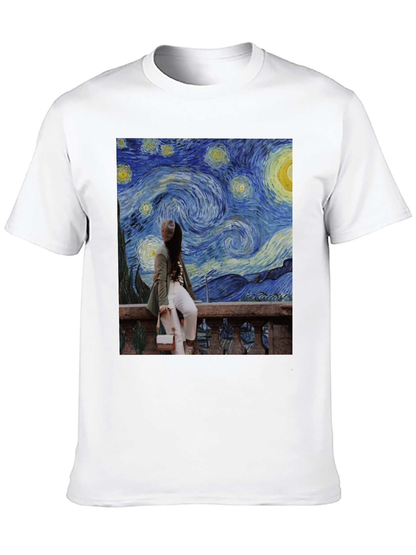 Starry Night Graphic Tee - Unique Art T-Shirt
