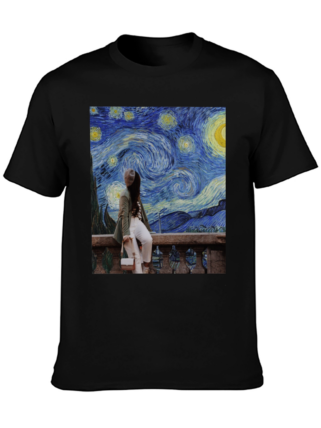 Starry Night Graphic Tee - Unique Art T-Shirt