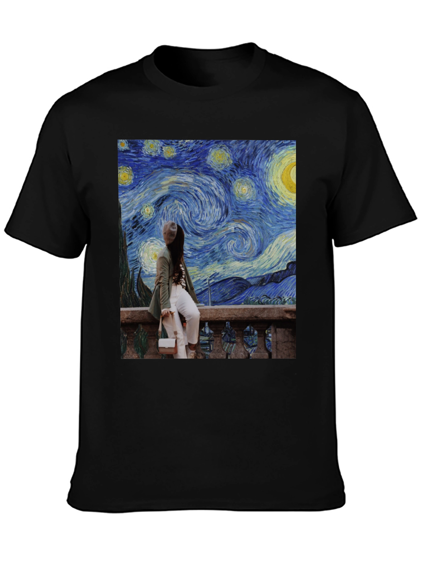 Starry Night Graphic Tee - Unique Art T-Shirt