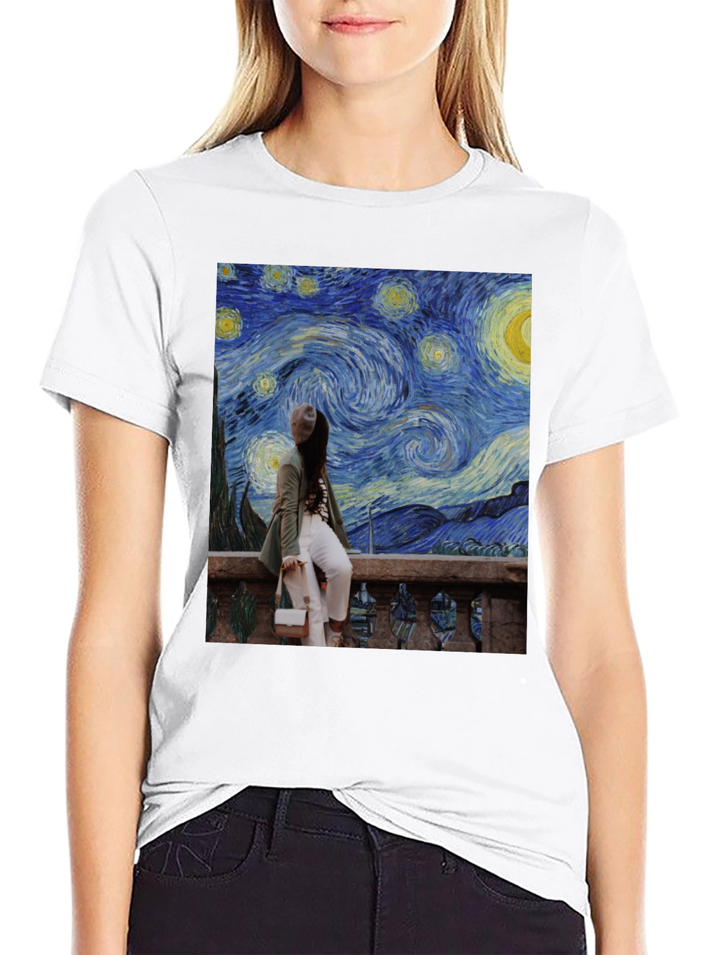 Starry Night Graphic Tee - Unique Art T-Shirt